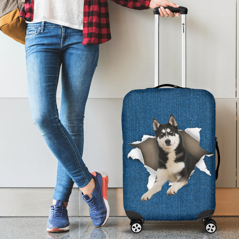 Husky Torn Paper Luggage Covers