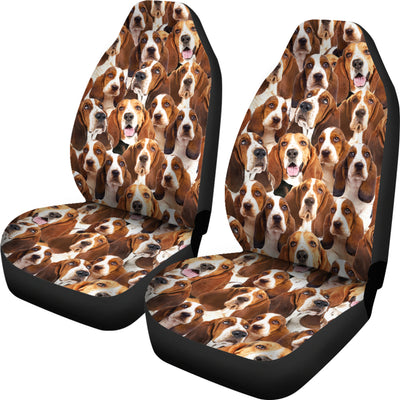 Basset Hound Full Face Car Seat Covers