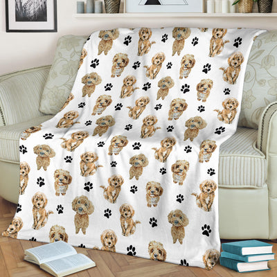 Cavapoo Paw Blanket