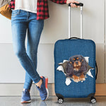 King Charles Spaniel Torn Paper Luggage Covers