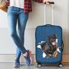 Doberman Pinscher Torn Paper Luggage Covers