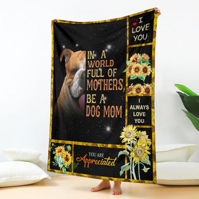 English Bulldog-A Dog Mom Blanket