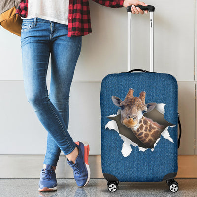 Giraffe Torn Paper Luggage Covers