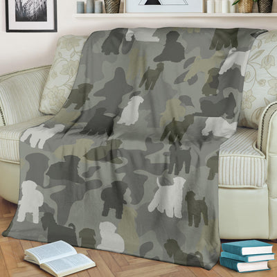 Soft-coated Wheaten Terrier Camo Blanket