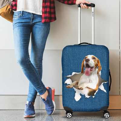 Beagle Torn Paper Luggage Covers