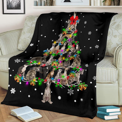 Whippet Christmas Tree Blanket