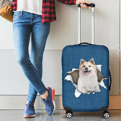 Icelandic Sheepdog Torn Paper Luggage Covers
