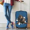 Black and Tan Coonhound Torn Paper Luggage Covers