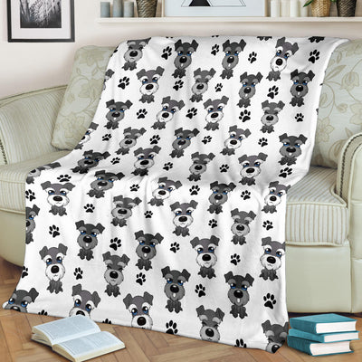 Miniature Schnauzer Paw Blanket