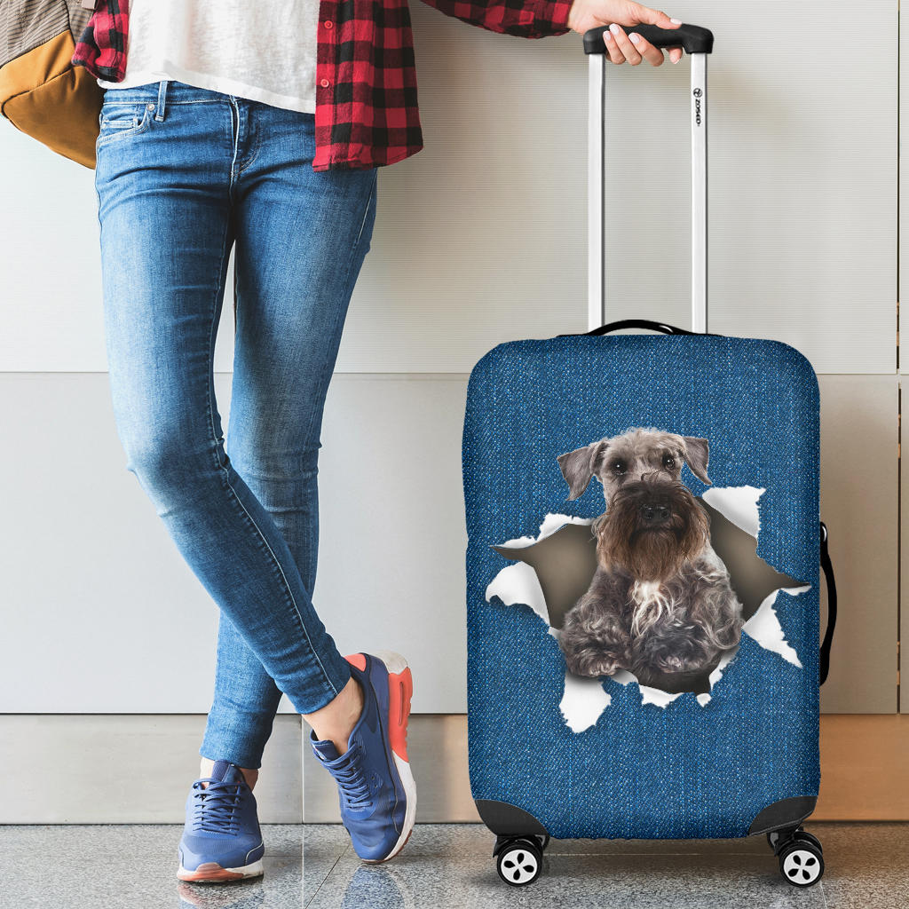 Cesky Terrier Torn Paper Luggage Covers