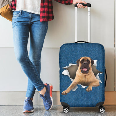 English Mastiff Torn Paper Luggage Covers