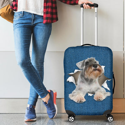 Schnauzer Torn Paper Luggage Covers