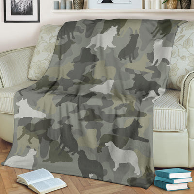 Australian Shepherd Camo Blanket