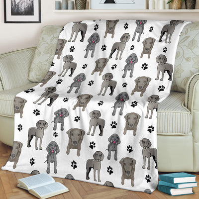 Weimaraner Paw Blanket