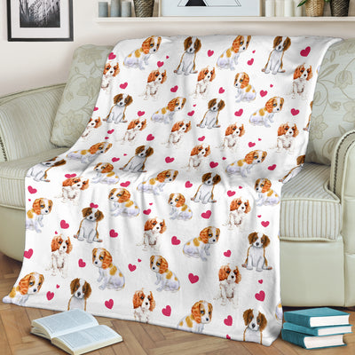 Cavalier King Charles Spaniel Heart Blanket