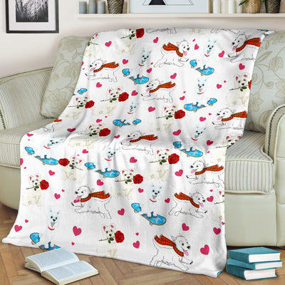 West Highland White Terrier Heart Blanket