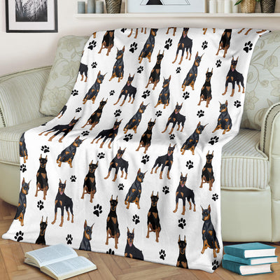 Doberman Pinscher Paw Blanket