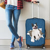Boston Terrier Torn Paper Luggage Covers