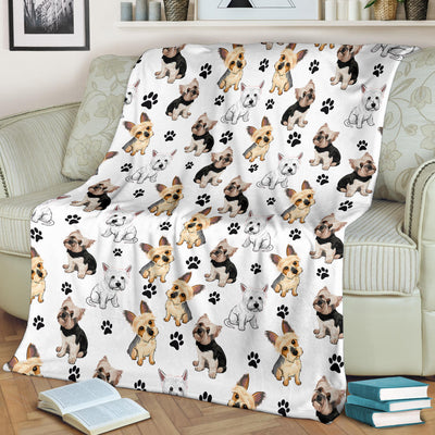 Yorkshire Terrier Paw Blanket