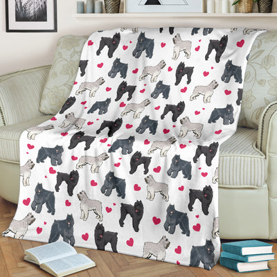 Bouvier Des Flandres Heart Blanket