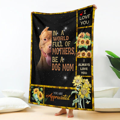 Pitbull-A Dog Mom Blanket