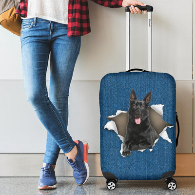 Malinois dog Torn Paper Luggage Covers