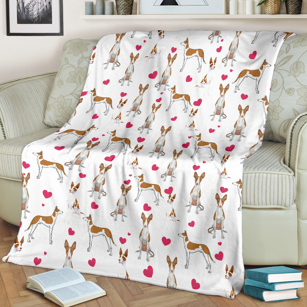 Ibizan Hound Heart Blanket