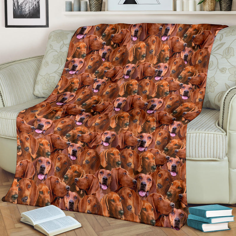 Redbone Coonhound Full Face Blanket