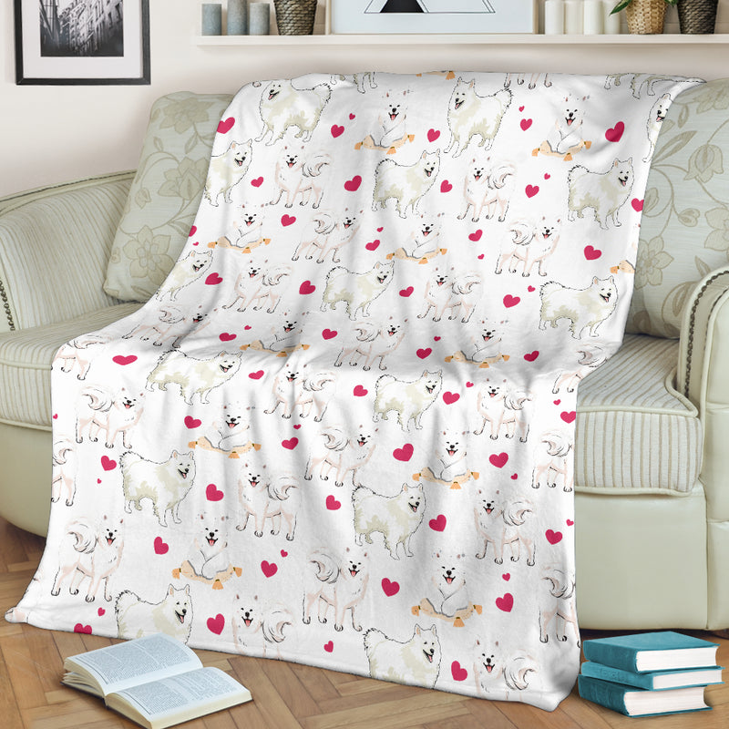 Samoyed Heart Blanket