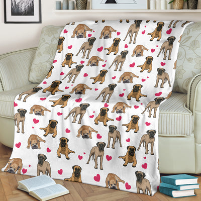 English Mastiff Heart Blanket
