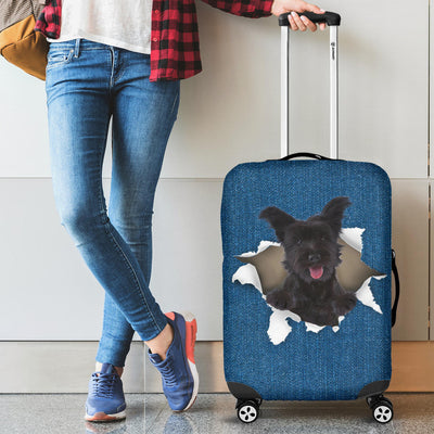 Skye Terrier Torn Paper Luggage Covers
