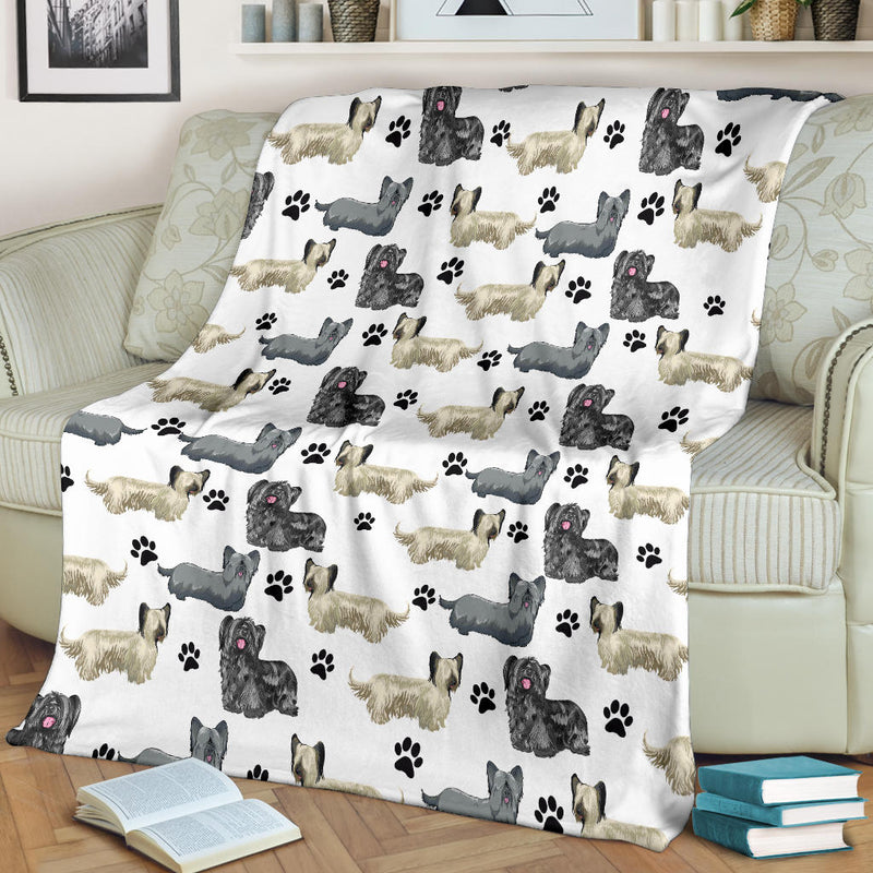 Skye Terrier Paw Blanket