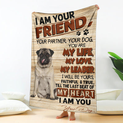 Pug-My Love Blanket