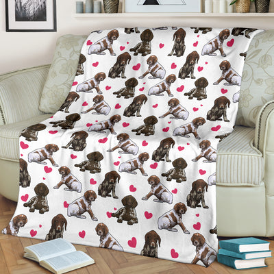 German Shorthaired Pointer Heart Blanket