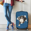 Spanish Water Dog Torn Paper Luggage Covers