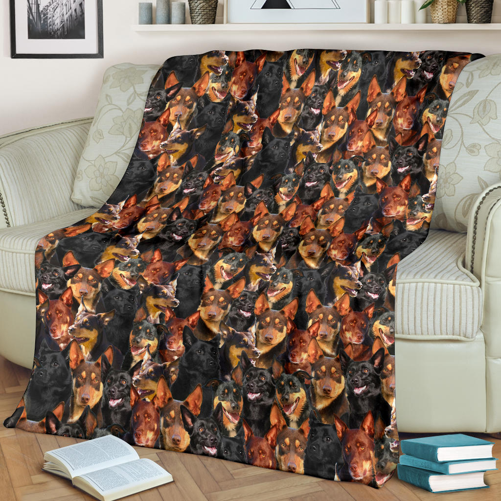 Australian Kelpie Full Face Blanket