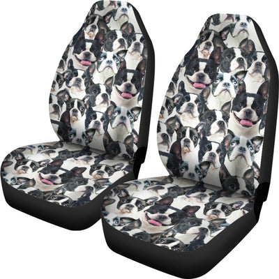 Boston Terrier Full Face Car Seat Covers