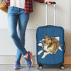 Smooth Collie Torn Paper Luggage Covers