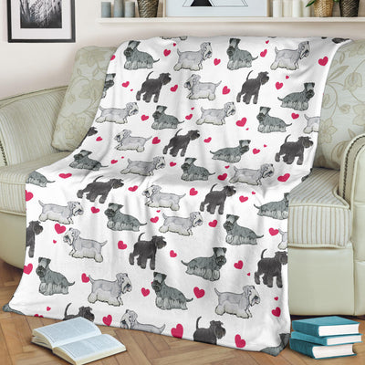 Cesky Terrier Heart Blanket