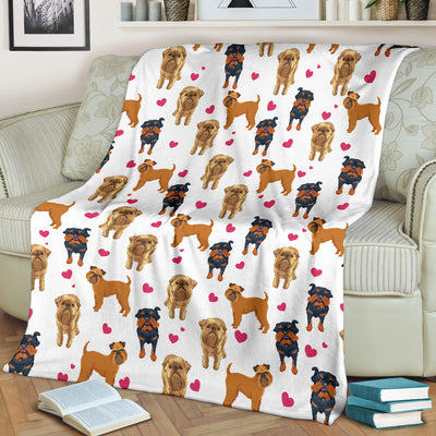 Brussels Griffon Heart Blanket
