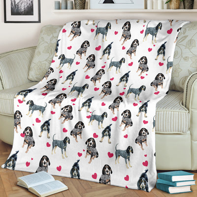 Bluetick Coonhound Heart Blanket