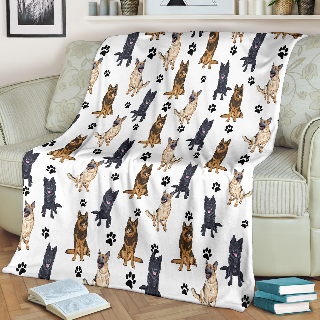 Malinois Paw Blanket