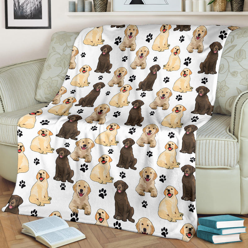 Labrador Paw Blanket