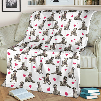 Irish Wolfhound Heart Blanket