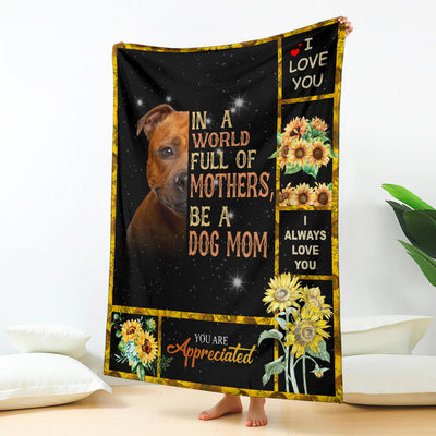 Staffordshire Bull Terrier-A Dog Mom Blanket