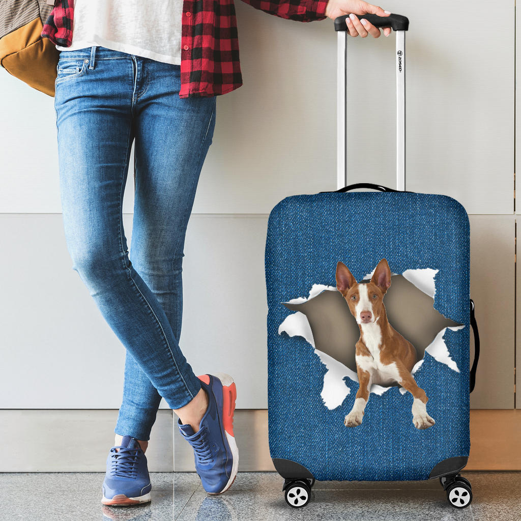 Ibizan Hound Torn Paper Luggage Covers