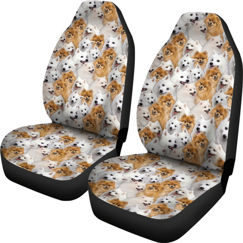 Japanese Spitz Full Face Car Seat Covers