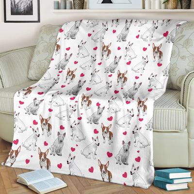 Bull Terrier Heart Blanket