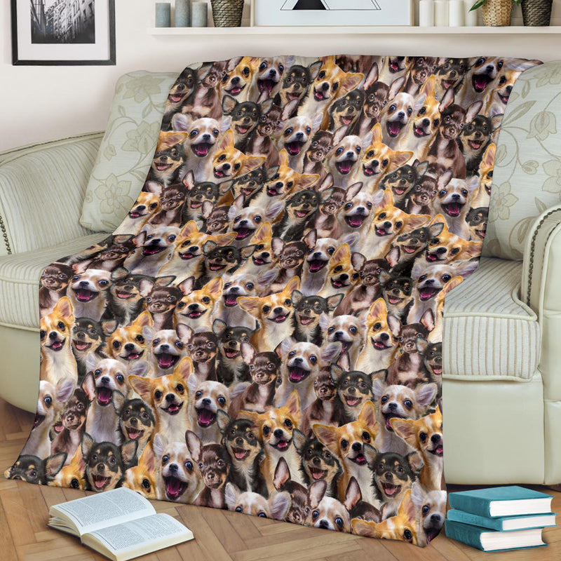 Chihuahua Full Face Blanket