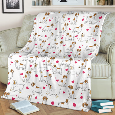 Clumber Spaniel Heart Blanket